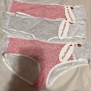 3 pair bundle Miss Triumph mesh back hipster size XL NWT